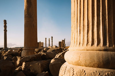 View of old ruins against sky