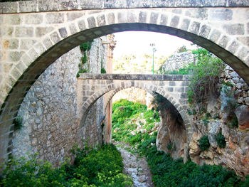 Archway of old building