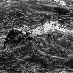 Water flowing in sea