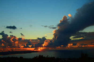 Scenic view of sky at dusk