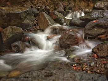 Stream flowing through rocks