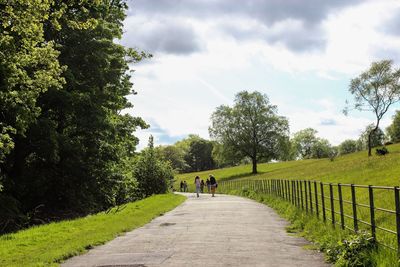 Trees on footpath