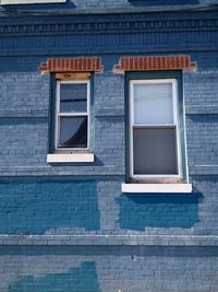 Closed window of building