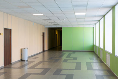 Empty corridor of building