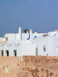 Aerial view over the old medina of asilah in morocco