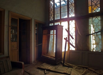 Interior of abandoned building