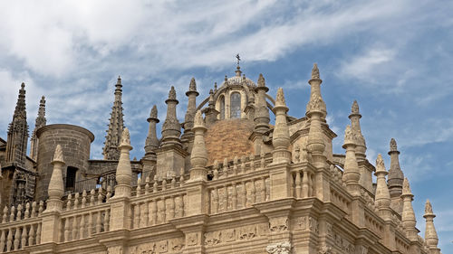 Low angle view of historical building against sky