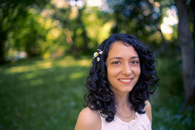 Portrait of a smiling young woman