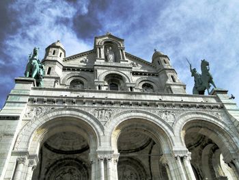 Low angle view of church against sky