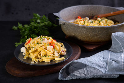 Close-up of food on table