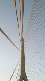 Low angle view of bridge against clear sky