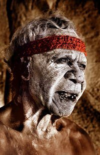 Close-up of human statue