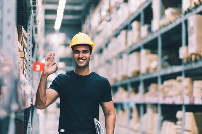 Portrait of man working outdoors