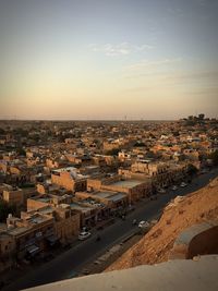 High angle view of city