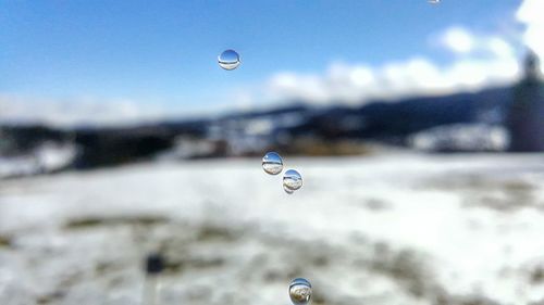 Water drops on glass window