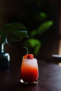 Close-up of drink on table