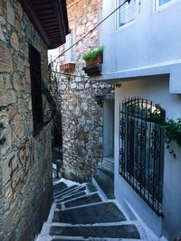 Steps leading towards building