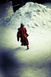 Close-up of woman in rain