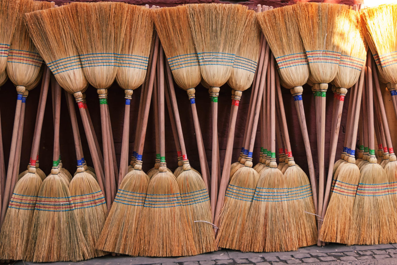 Background, broom, brush, clean, cleaning, domestic, equipment, green, handle, housework, neat, new, object, red, single, tool, vertical, white