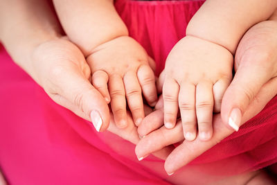 Close-up of hands