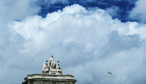 Low angle view of cloudy sky