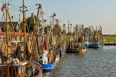 Boats in harbor