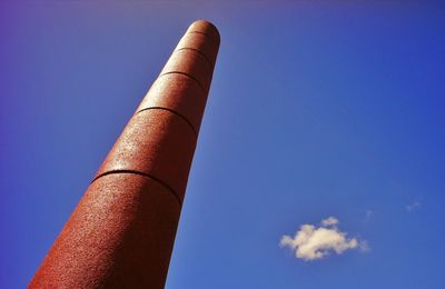 Low angle view of pole against sky