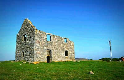 Built structure against clear blue sky