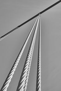 Low angle view of bridge against clear sky