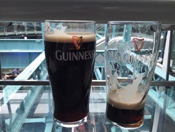 Close-up of coffee in glass