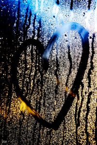 Close-up of shadow on water