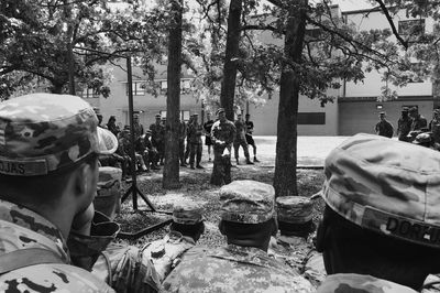 Group of people in foreground