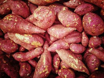 Detail shot of sweet potatoes