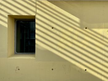 Closed door of building