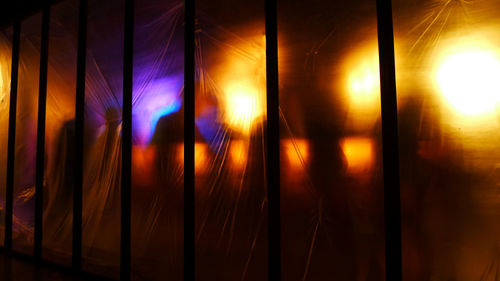 Full frame shot of illuminated glass window