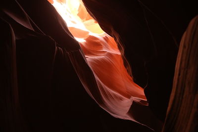 Low angle view of antelope canyon