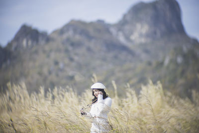 Man standing on mountain