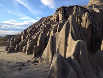 Rock formations on landscape