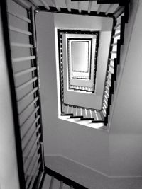 Low angle view of spiral stairs