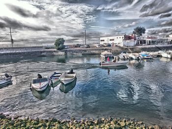 Boats in sea