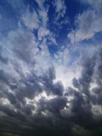 Low angle view of clouds in sky