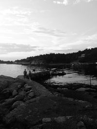 Scenic view of river against sky