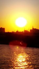 Scenic view of sunset over sea