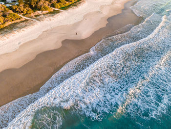 High angle view of beach