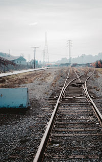 Railroad tracks against sky