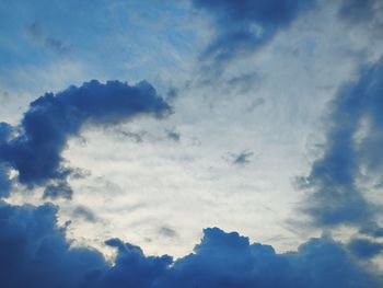 Low angle view of clouds in sky