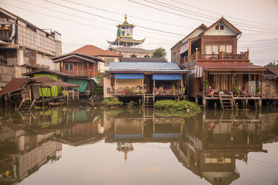 Reflection of buildings in water