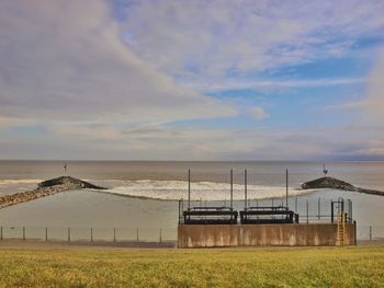 Scenic view of sea against sky