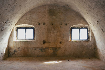 Interior of abandoned building