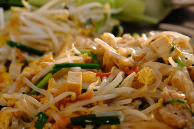 Close-up of food served in plate